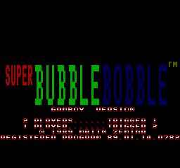 Super Bubble Bobble - Gamboy Version Title Screen